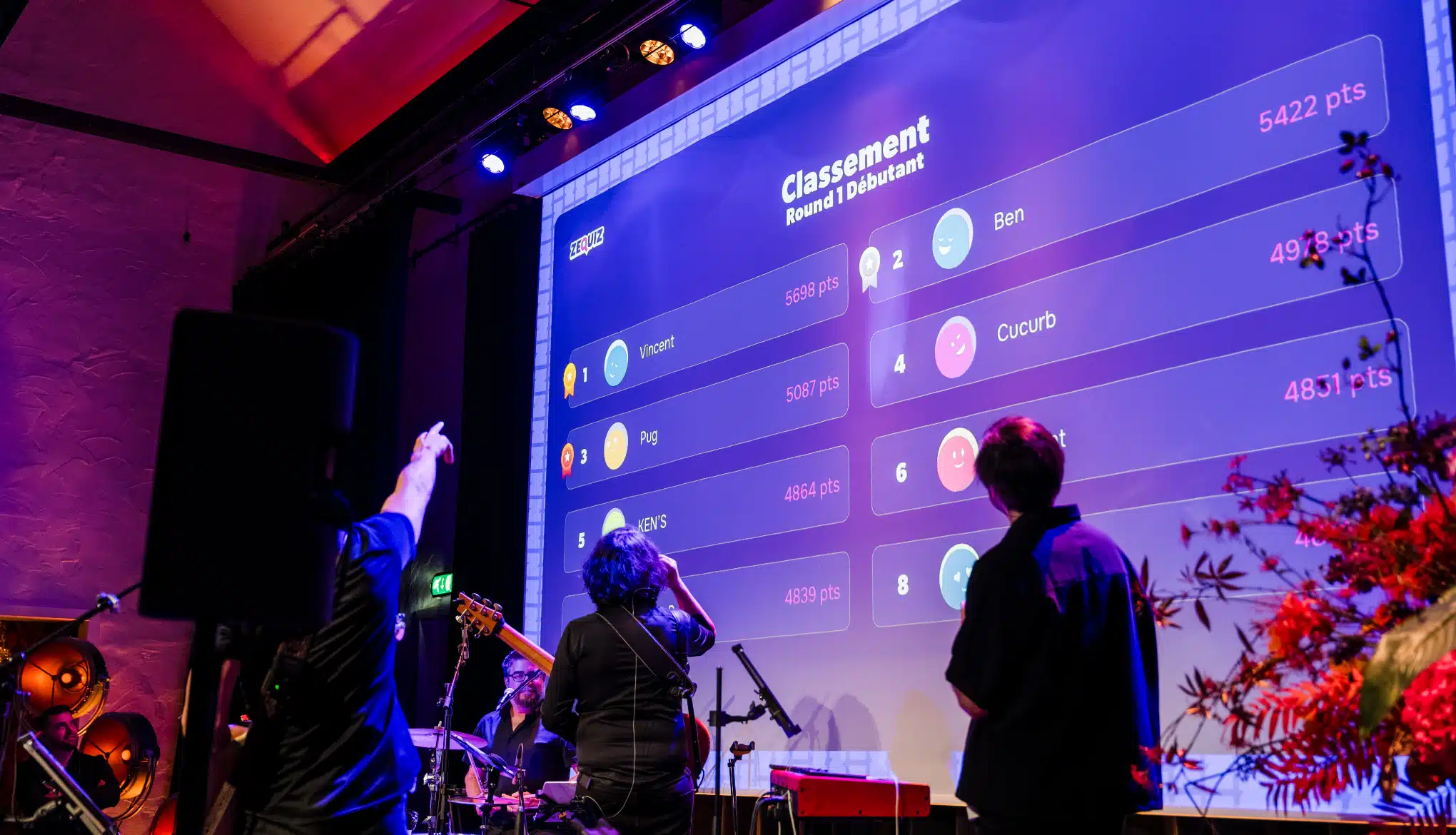 Animation karaoké live par l'orchestre Smart Music.