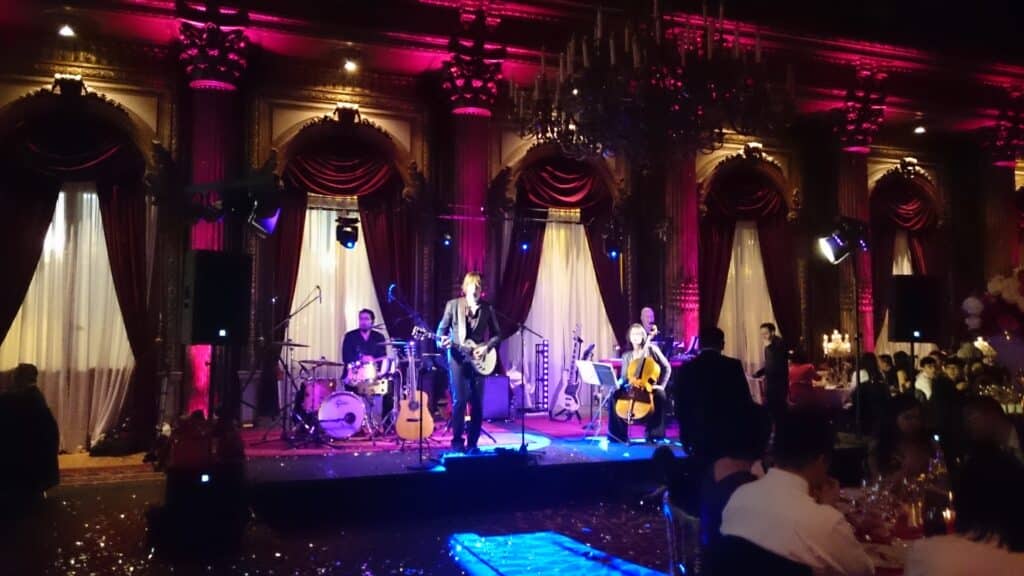 Live wedding band performing during a wedding reception – Smart Music orchestra